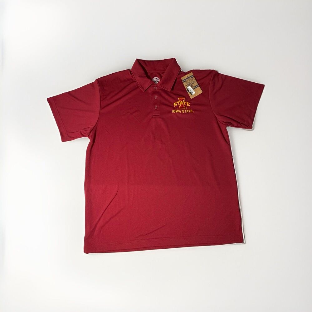 NWT Iowa State Cyclones Rivalry Threads Polo Shirt Cardinal Red Men’s Large